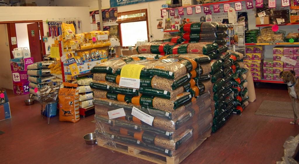 Wild bird feed and pet supplies at Brumley Brae store